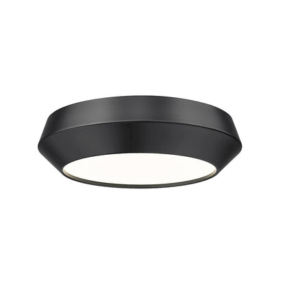 Z-Lite 1 Light Flush Mount, Matte Black
