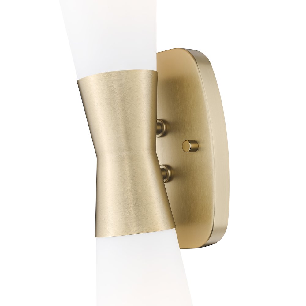 Z-Lite 2 Light Wall Sconce, Modern Gold