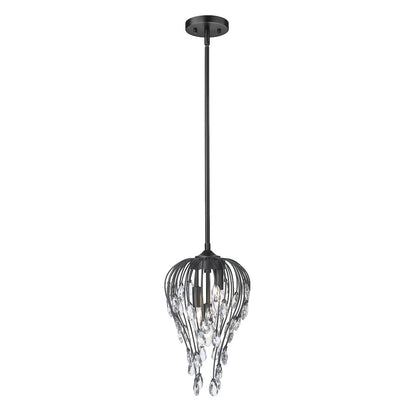 Z-Lite 3 Light Pendant, Matte Black