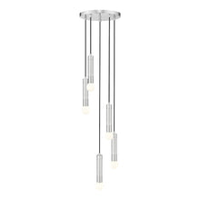 Z-Lite Stari 5 Light Chandelier in Brushed Nickel color, Steel frame