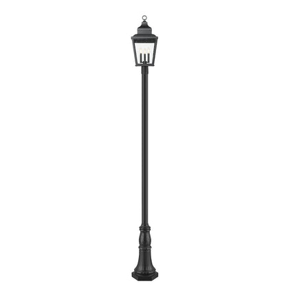 Z-Lite 3 Light Outdoor Post Mounted Fixture, Sand Black