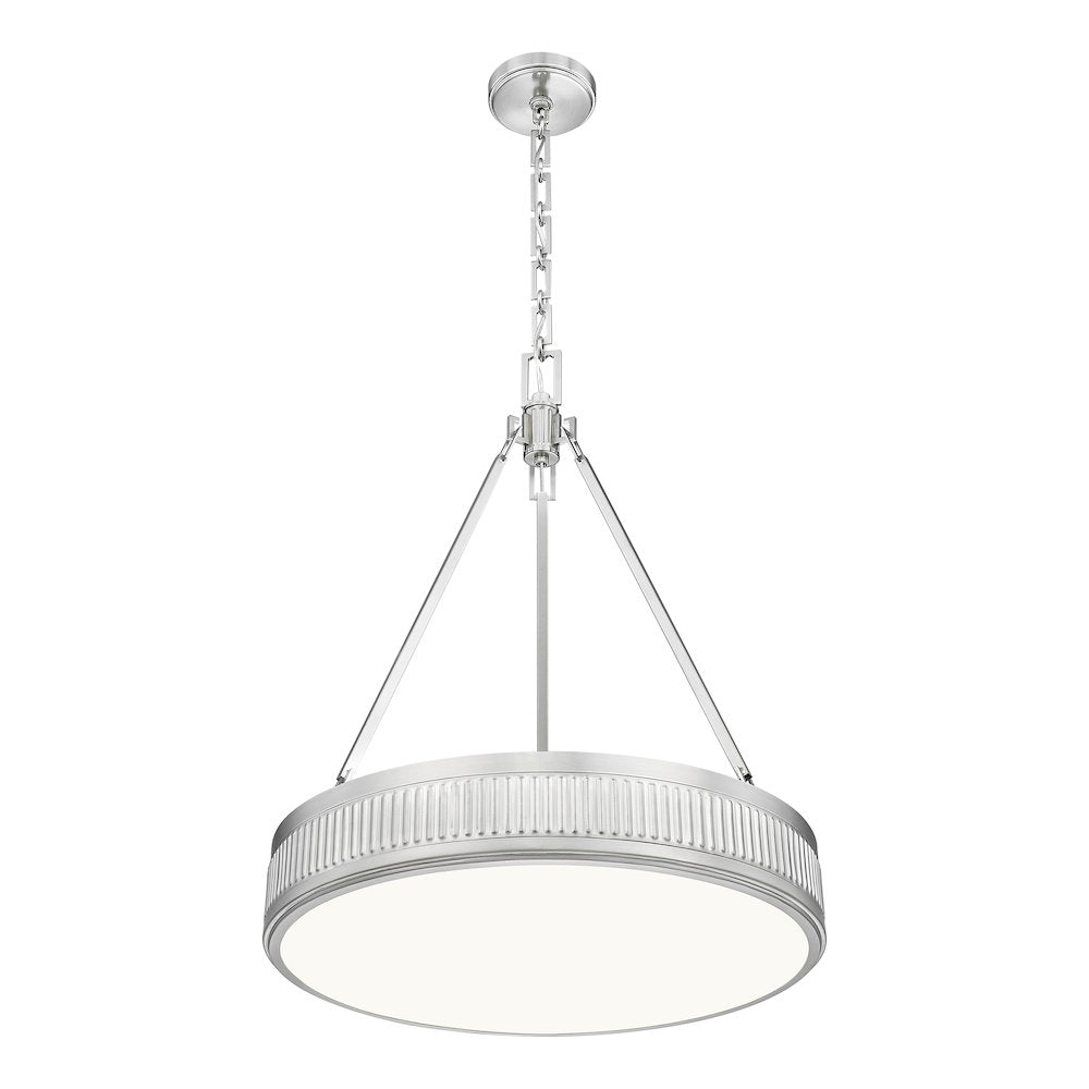 Z-Lite 3 Light Pendant, Satin Nickel
