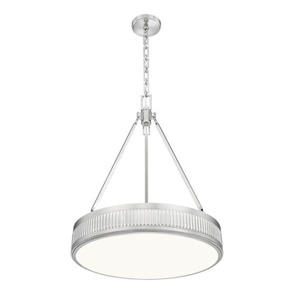 Z-Lite 3 Light Pendant, Satin Nickel