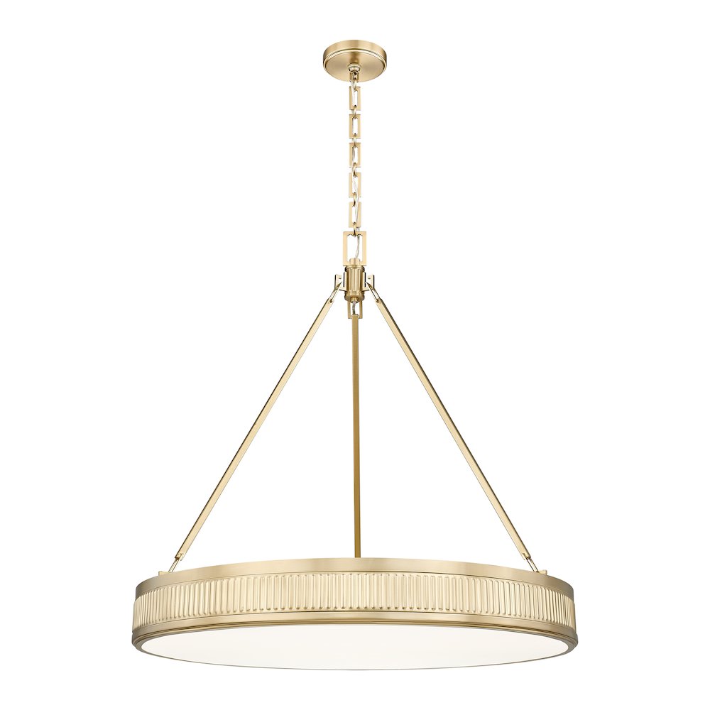 Z-Lite 3 Light Pendant, Modern Gold
