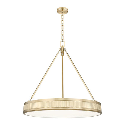 Z-Lite 3 Light Pendant, Modern Gold