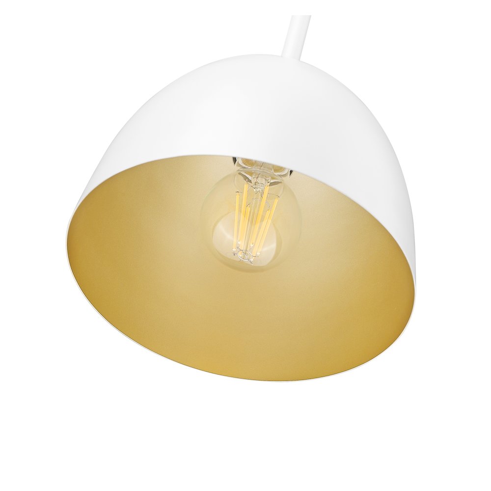 Z-Lite 1 Light Pendant, Matte White