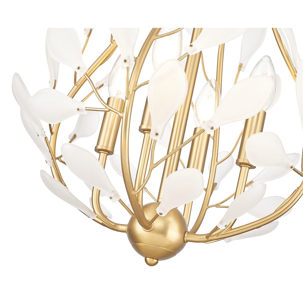 Z-Lite 4 Light Chandelier, Modern Gold