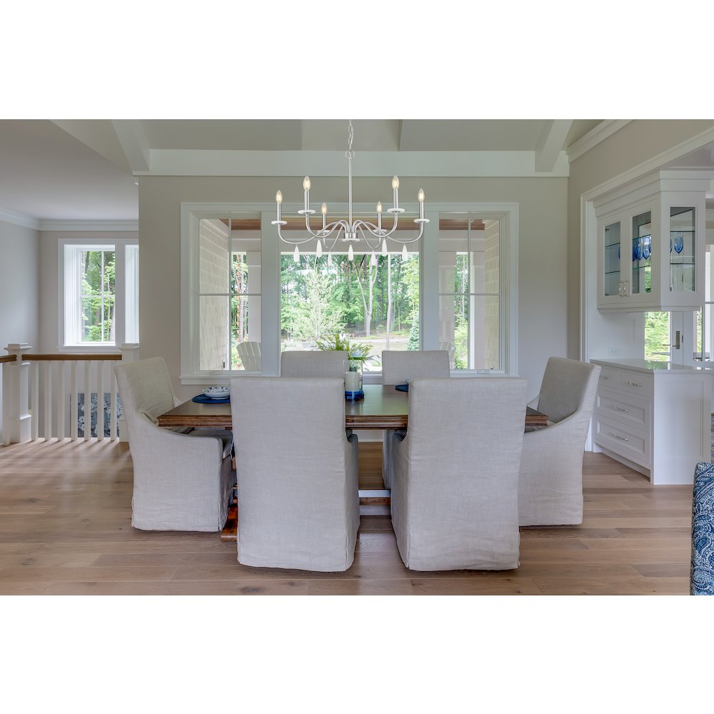 Z-Lite 6 Light Chandelier, Brushed Nickel