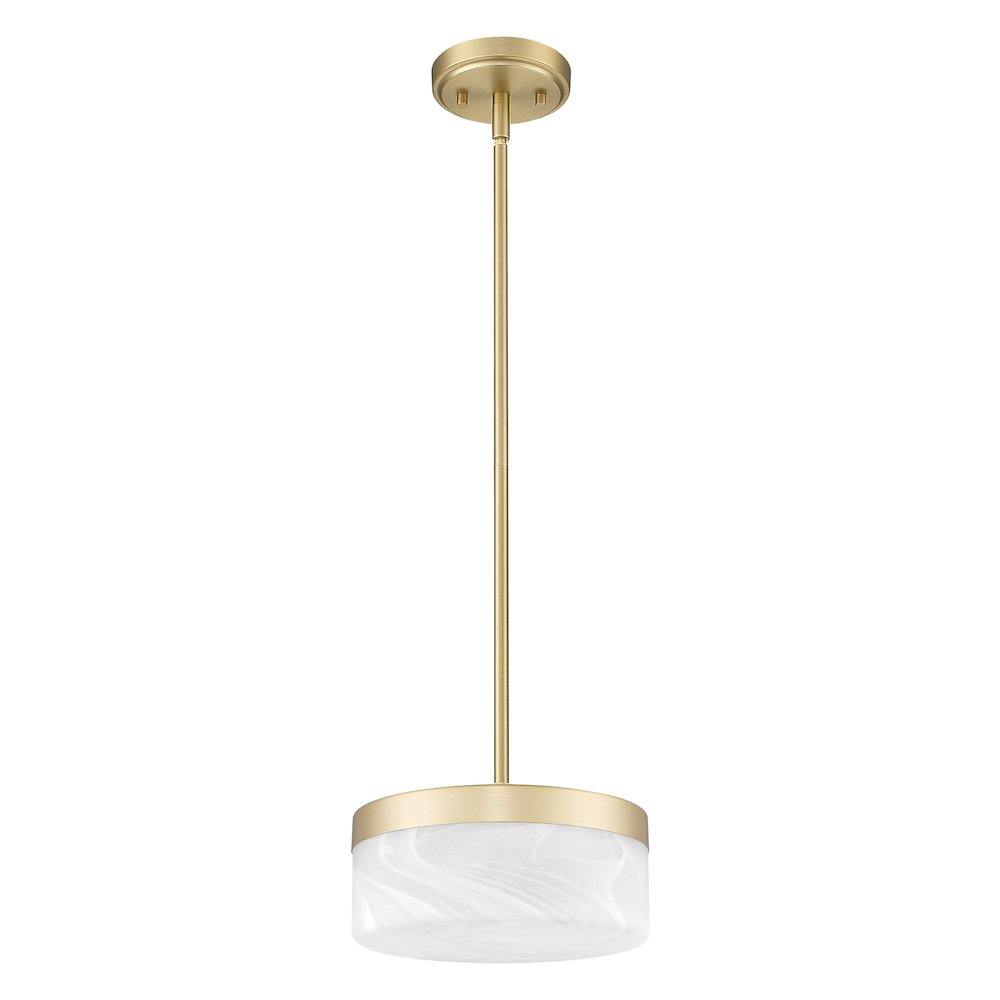 Z-Lite 1 Light Pendant, Modern Gold