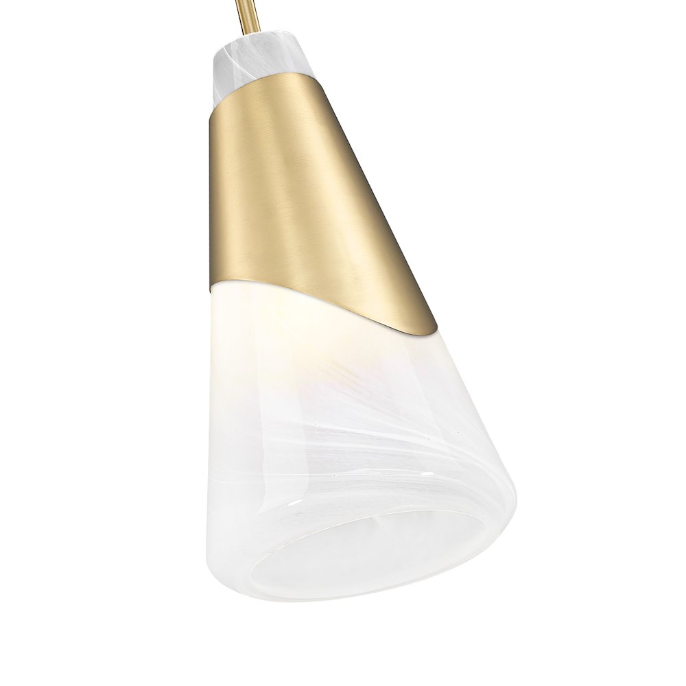 Z-Lite Aimie 1 Light Pendant, Modern Gold