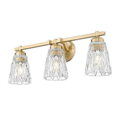Z-Lite 3 Light Vanity, Modern Gold