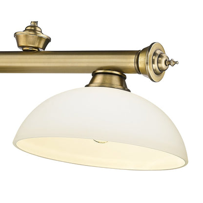 Z-Lite Cordon 3 Light Billiard, Steel Frame, Matte Opal Shade Color