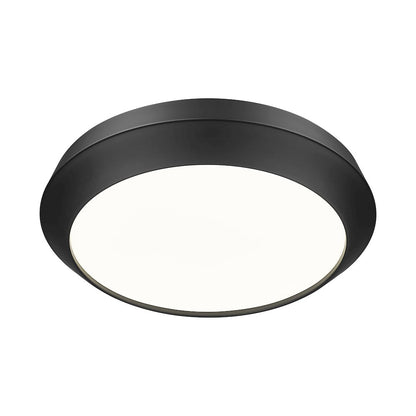 Z-Lite 1 Light Flush Mount, Matte Black