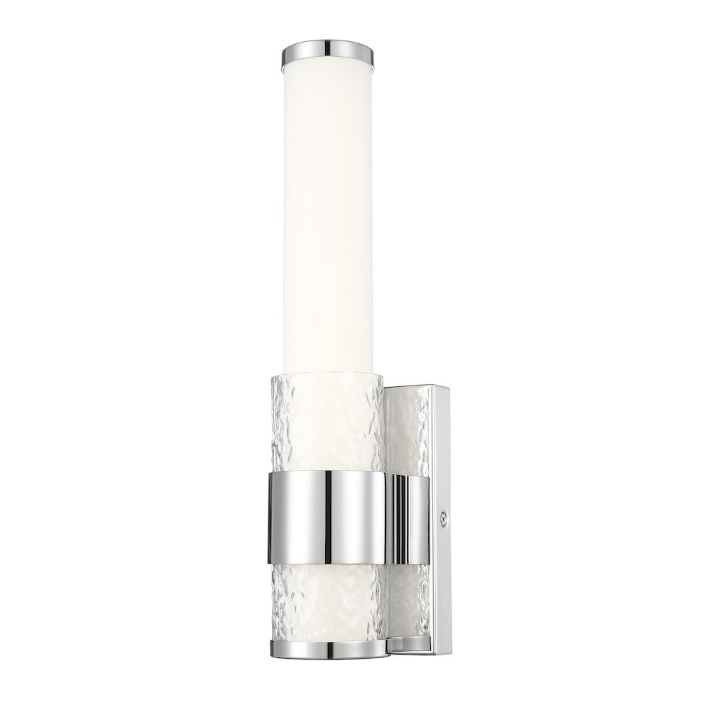 Z-Lite Egon 1 Light Wall Sconce in Chrome color, Steel frame