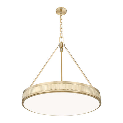 Z-Lite 3 Light Pendant, Modern Gold