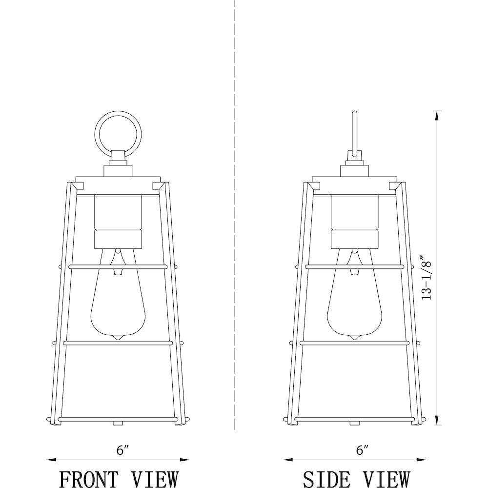 Z-Lite 1 Light Outdoor Chain Mount Ceiling Fixture
