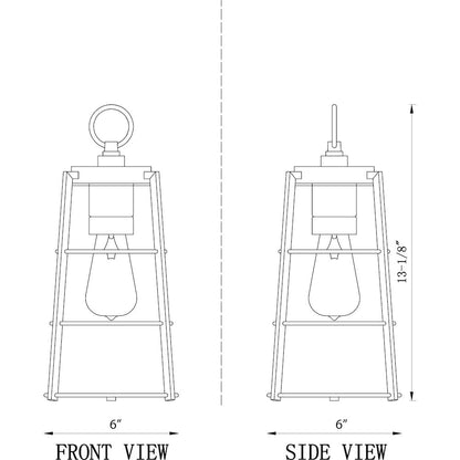 Z-Lite 1 Light Outdoor Chain Mount Ceiling Fixture