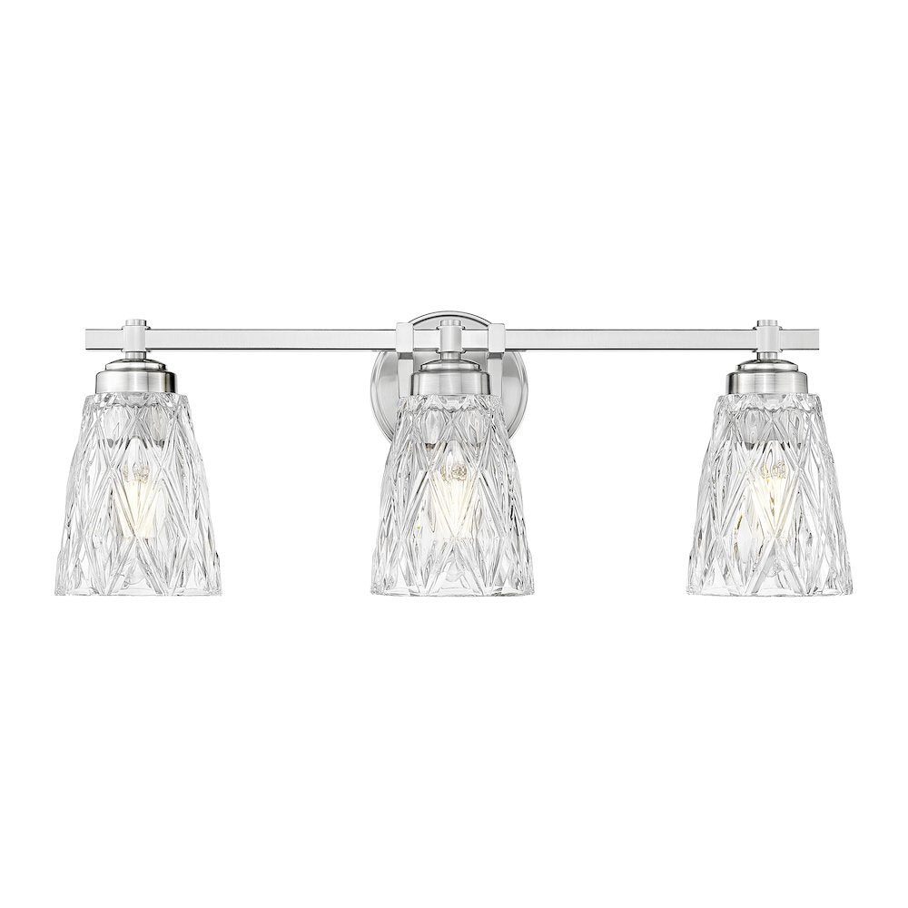 Z-Lite 3 Light Vanity, Brushed Nickel