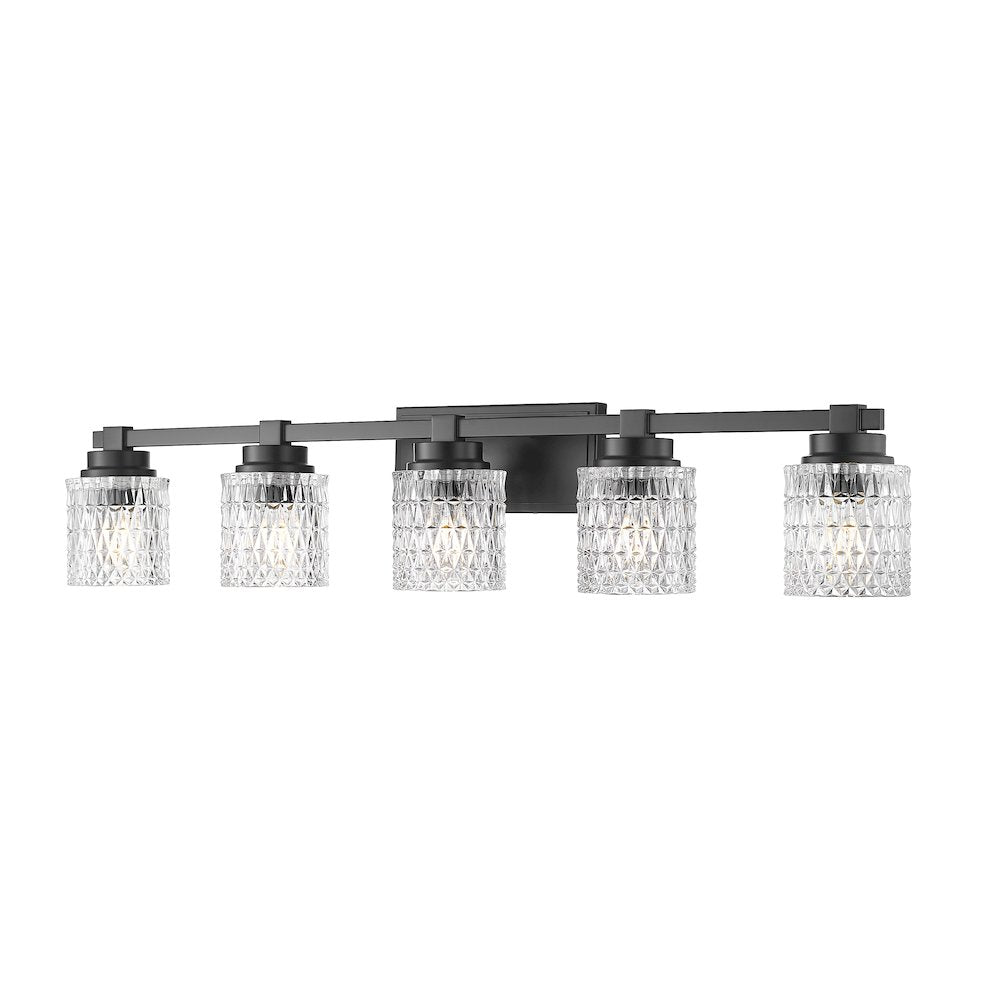 Z-Lite 5 Light Vanity, Matte Black