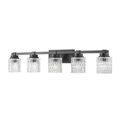 Z-Lite 5 Light Vanity, Matte Black