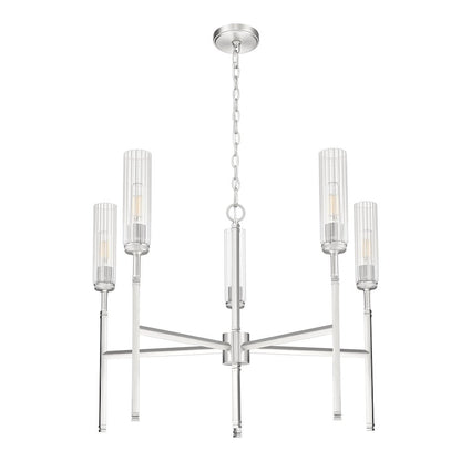 Z-Lite 5 Light Chandelier, Brushed Nickel