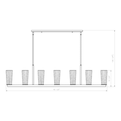 Z-Lite 7 Light Linear Chandelier