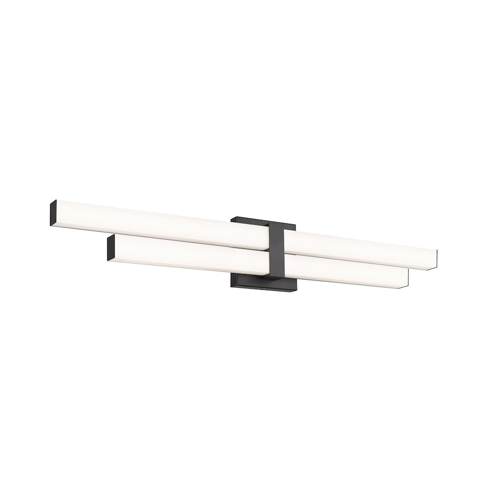Z-Lite Zane 2 Light Vanity in Matte Black Frame Finish