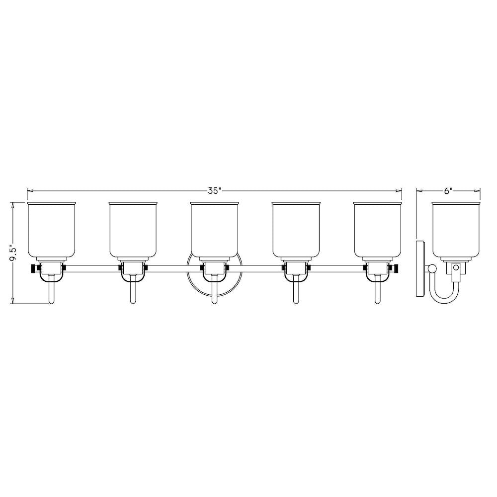 Z-Lite 5 Light Vanity