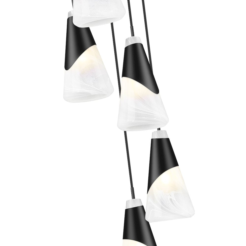 Z-Lite Aimie 5 Light Chandelier, Matte Black