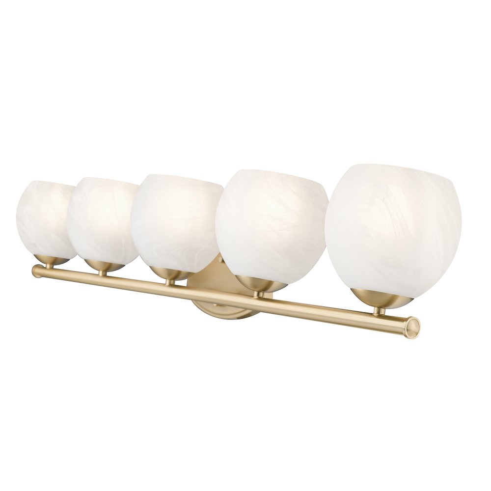 Z-Lite 5 Light Vanity, Modern Gold
