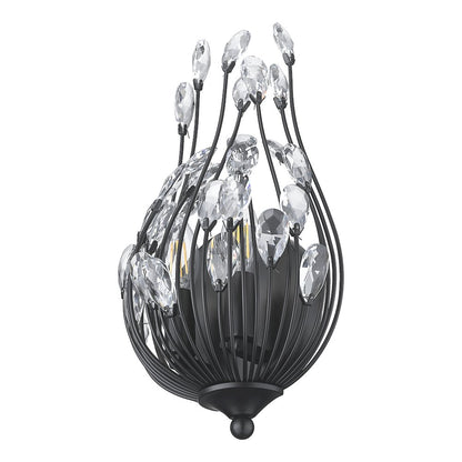 Z-Lite 2 Light Wall Sconce, Matte Black
