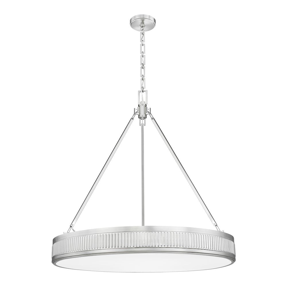 Z-Lite 3 Light Pendant, Satin Nickel