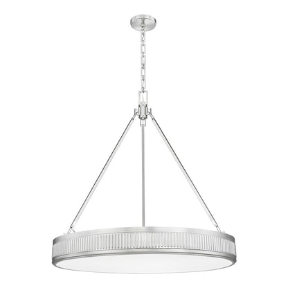 Z-Lite 3 Light Pendant, Satin Nickel