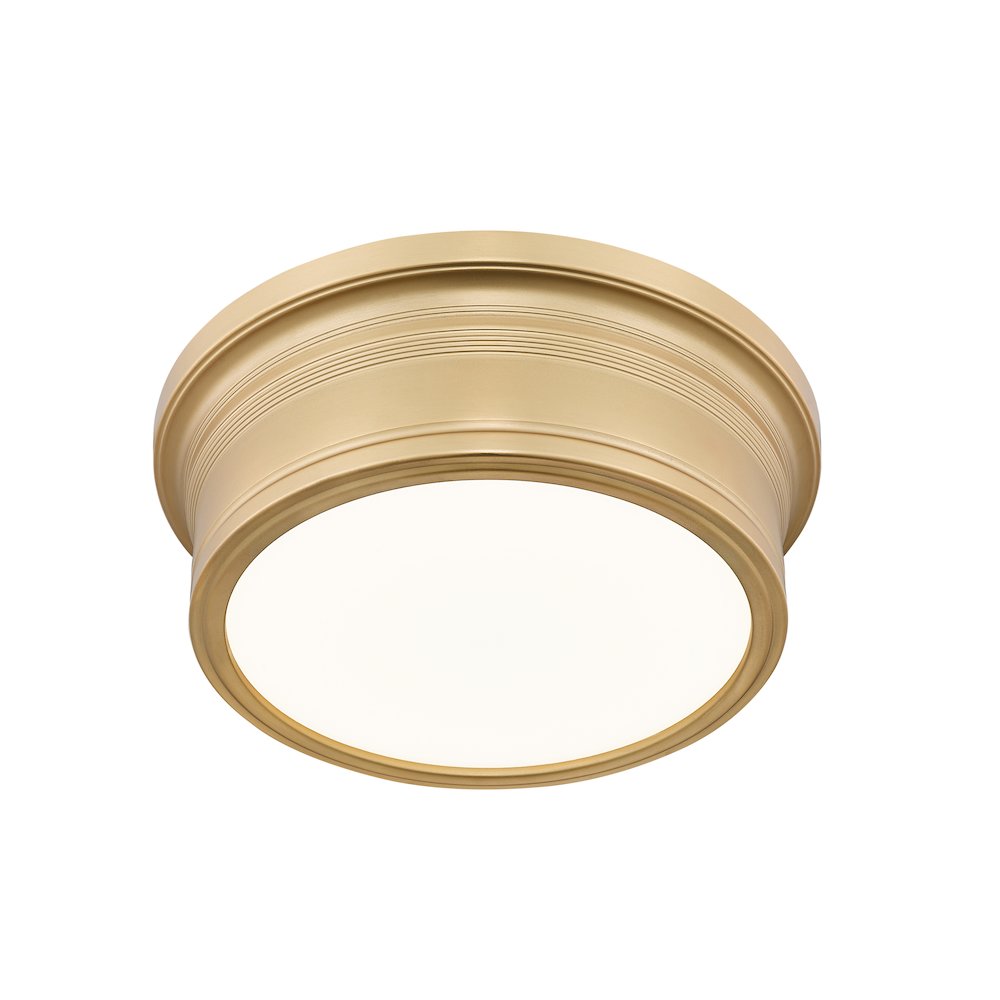 Z-Lite 1 Light Flush Mount, Modern Gold