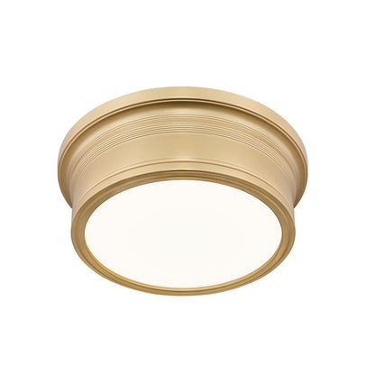 Z-Lite 1 Light Flush Mount, Modern Gold