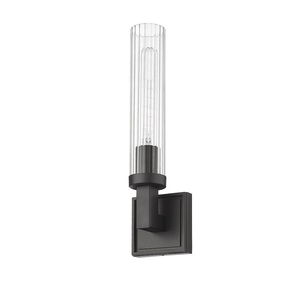 Z-Lite Beau 1 Light Wall Sconce in Bronze  Frame Finish