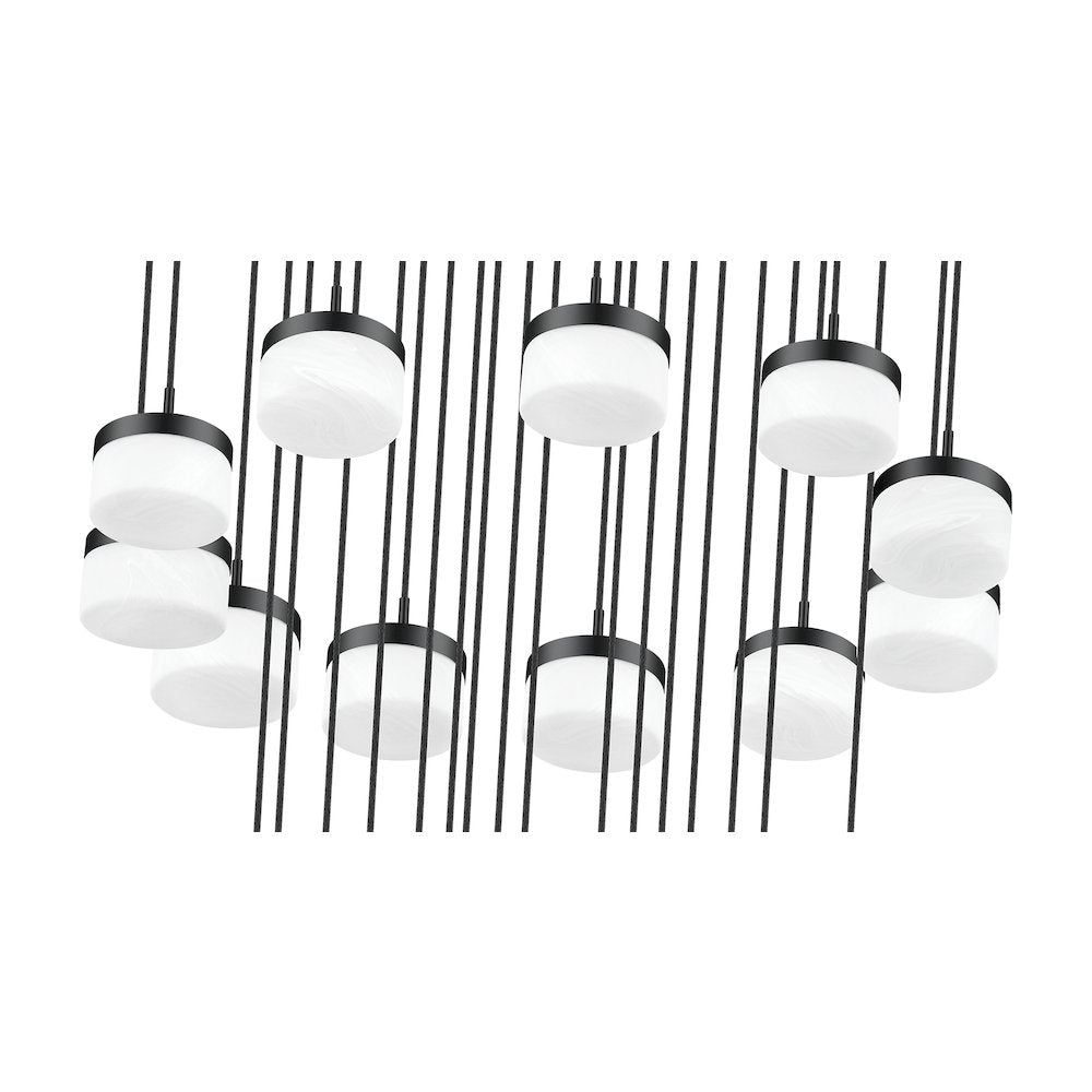Z-Lite 27 Light Chandelier, Matte Black