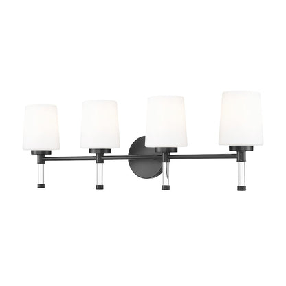 Z-Lite 4 Light Vanity, Matte Black