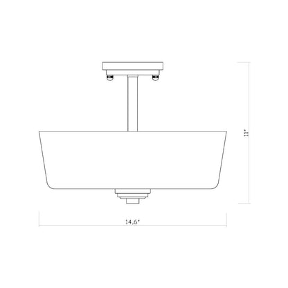 Z-Lite 3 Light Semi Flush Mount