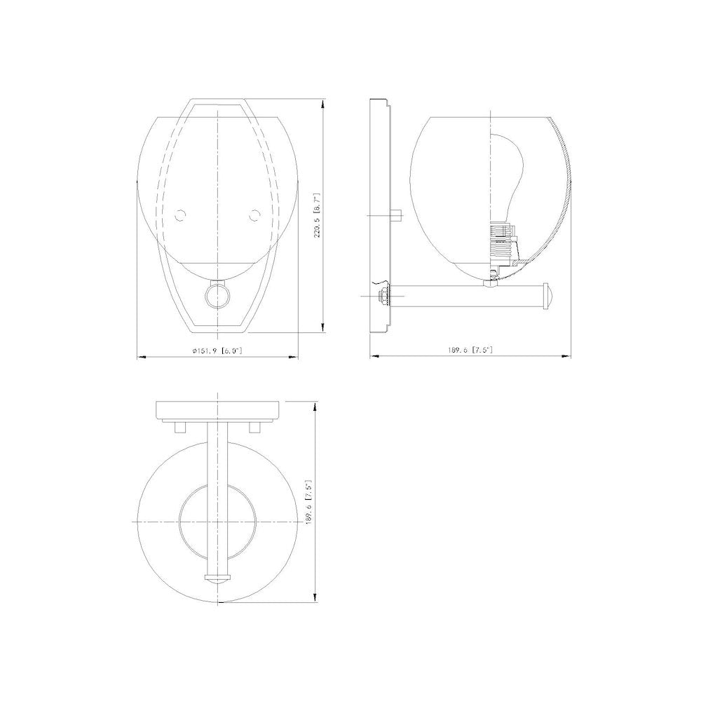 Z-Lite 1 Light Wall Sconce, Matte Black