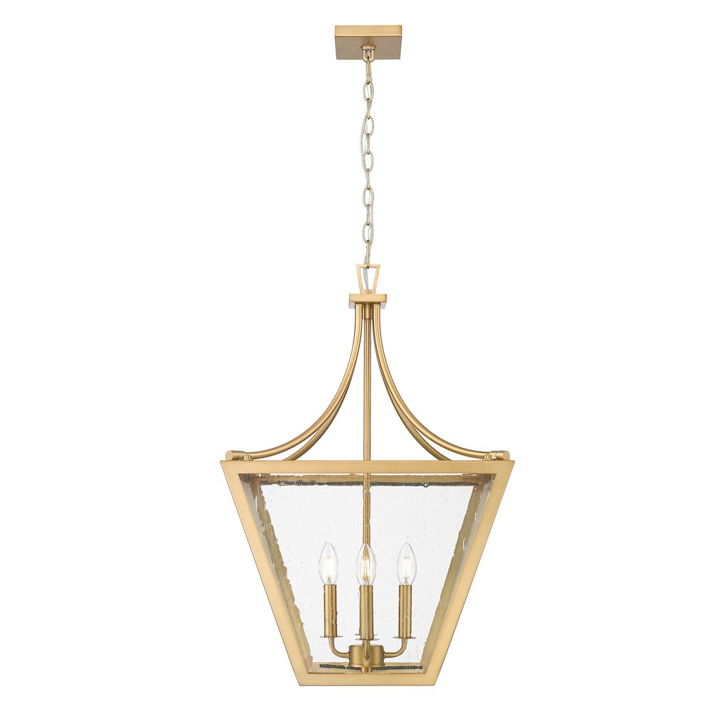 Z-Lite 4 Light Chandelier, Rubbed Brass