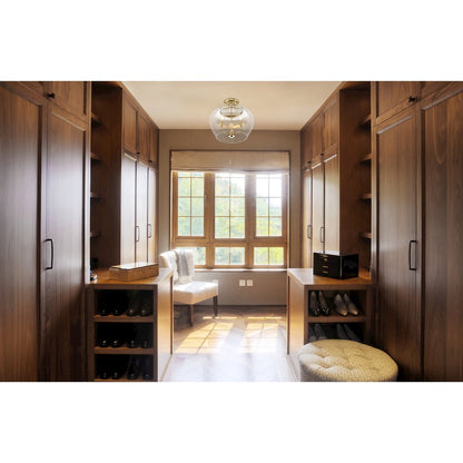 Z-Lite 3 Light Semi Flush Mount, Burnished Brass