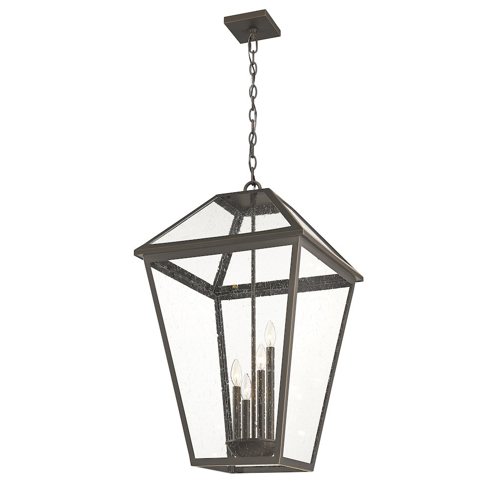 Z-Lite Talbot 4 Light Outdoor Chain Mount Ceiling Fixture, Oil Rubbed Bronze