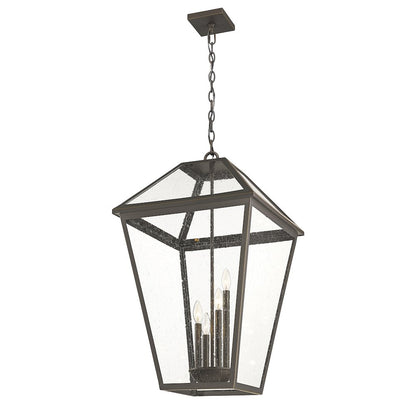 Z-Lite Talbot 4 Light Outdoor Chain Mount Ceiling Fixture, Oil Rubbed Bronze