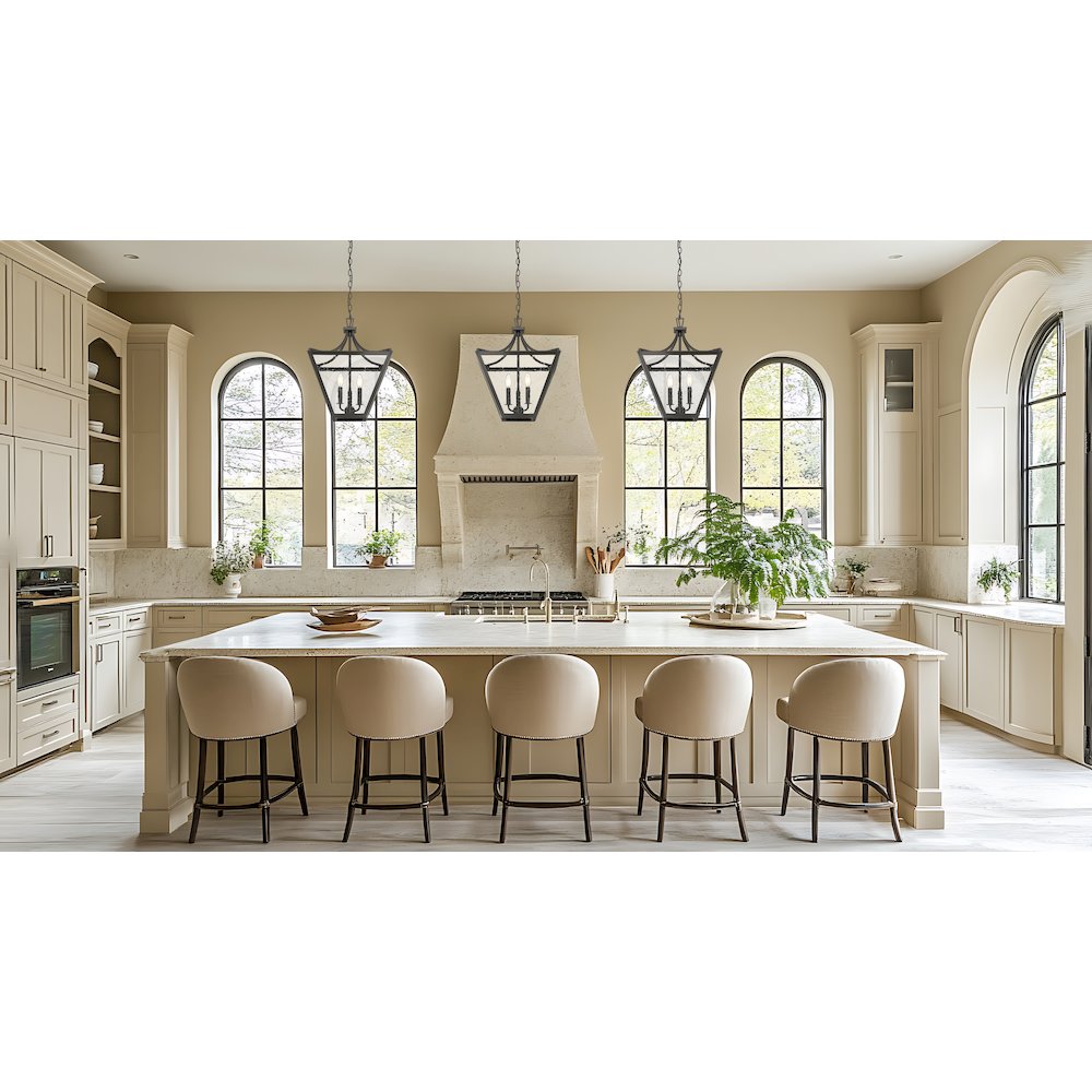 Z-Lite 3 Light Chandelier, Iron Ore