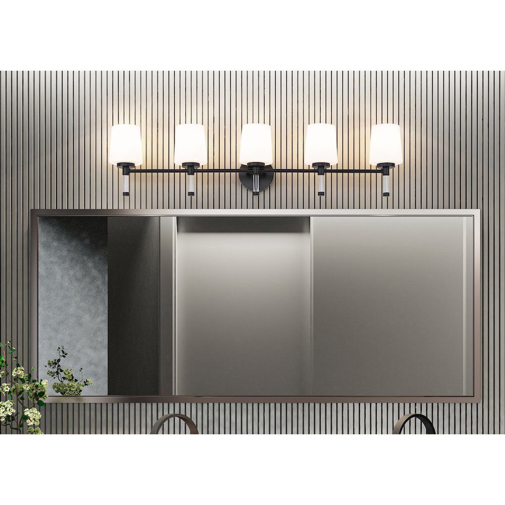 Z-Lite 5 Light Vanity, Matte Black
