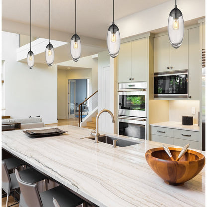 Z-Lite Arden 1 Light Pendant, Matte Black
