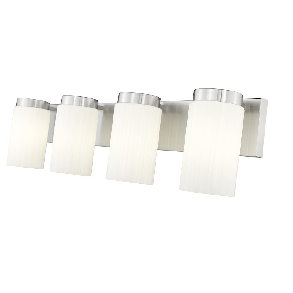 Z-Lite Burk 4 Light Vanity, Brushed Nickel