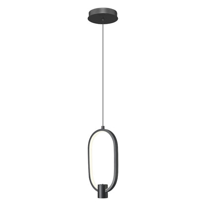 Z-Lite 1 Light Pendant, Matte Black