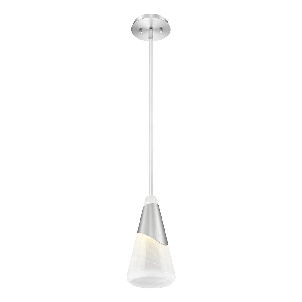 Z-Lite Aimie 1 Light Pendant, Brushed Nickel